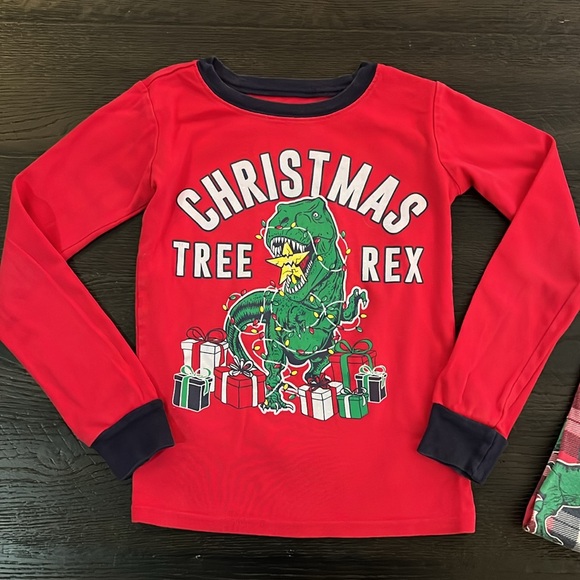 Christmas Tree Rex Dinosaur pajamas size 8 - Picture 2 of 6